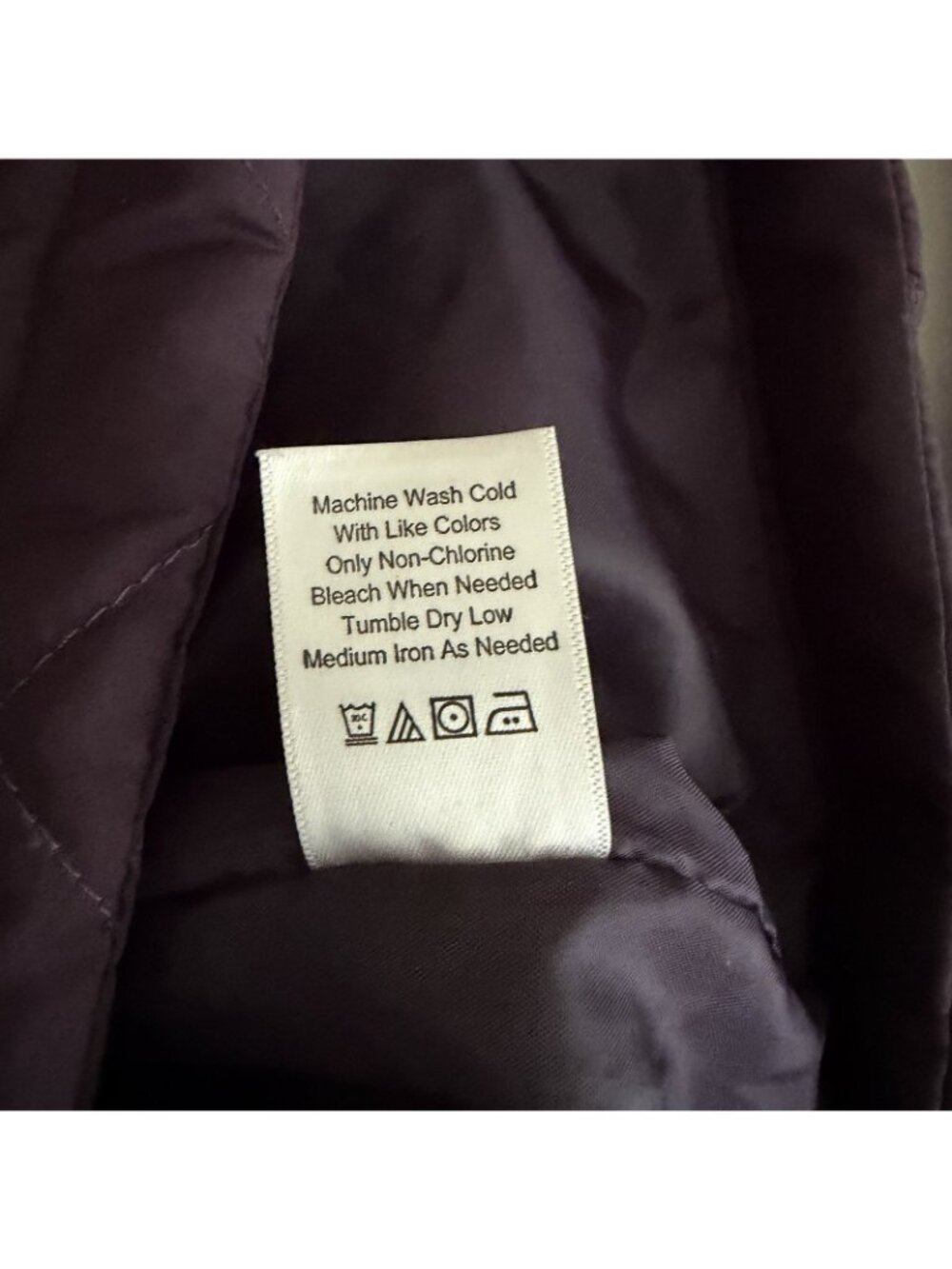 Coldwater Creek Womens XL 16 Quilted Puffer Jacket Purple Zip Minalmalist - Picture 11 of 11